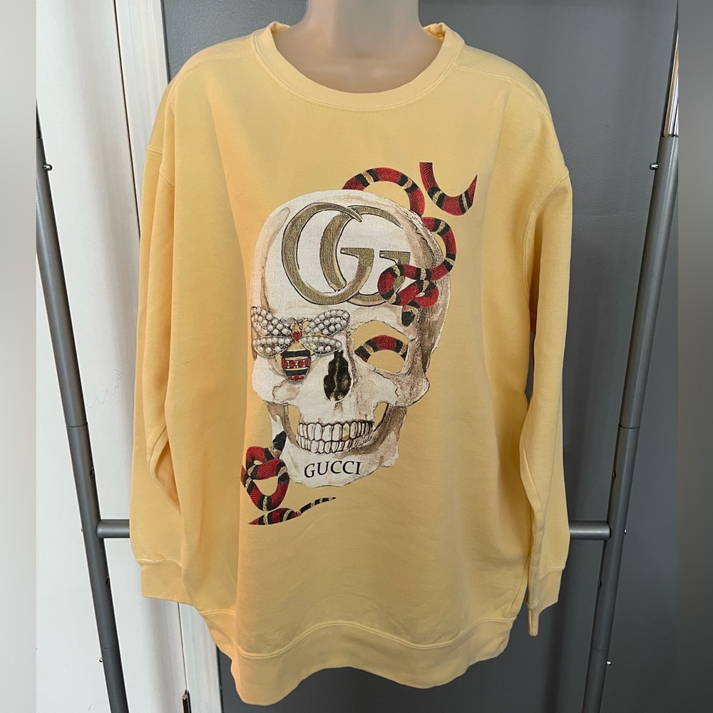 Faux Gucci Screen Print Crewneck